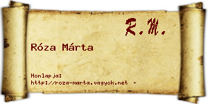 Róza Márta névjegykártya